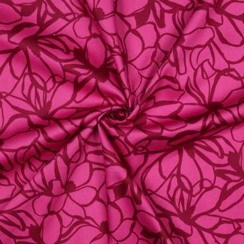 Baumwoll-Satin "Magnolia" von Nerida Hansen in Pink/Fuchsia